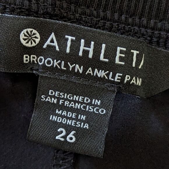 Athleta Plus Size Brooklyn High Waist Ribbed ankle pant black sz 26 - Picture 10 of 13